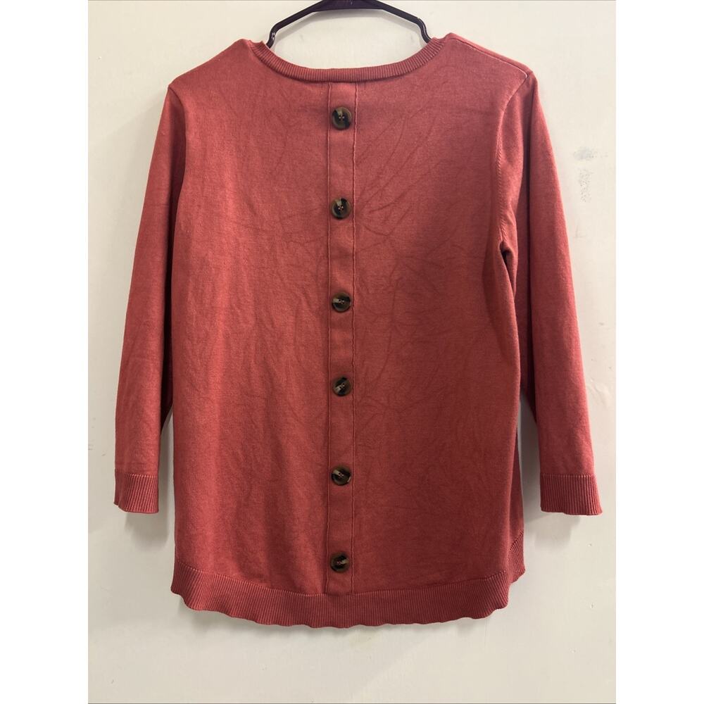 Women’s Cable & Gauge Pink Button up sweater L - Picture 5 of 7